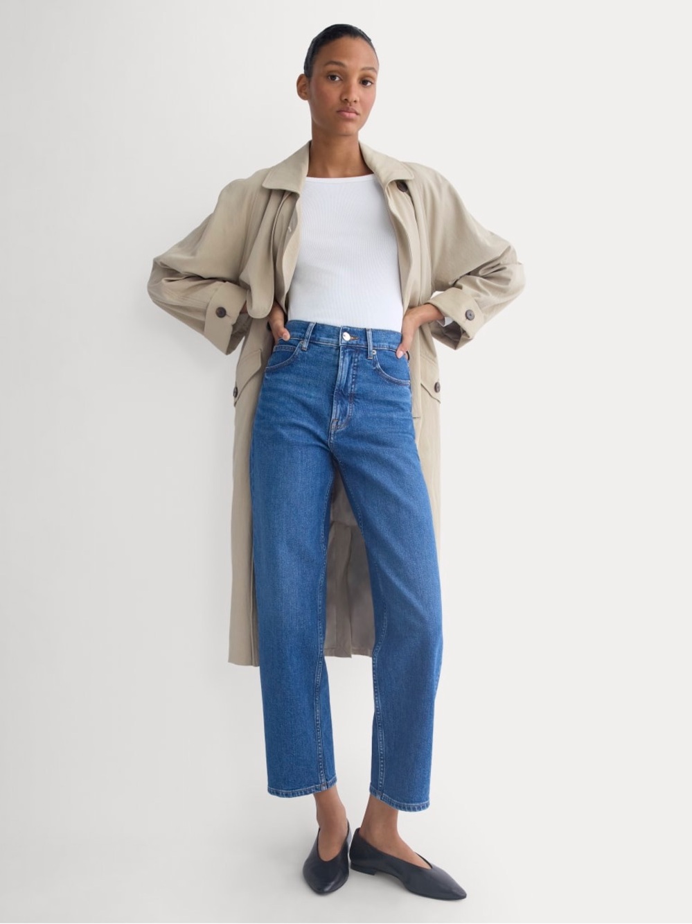 Everlane The Way-High Jean 2.0 Medium Indigo Size 27 NWOT High Rise Straight